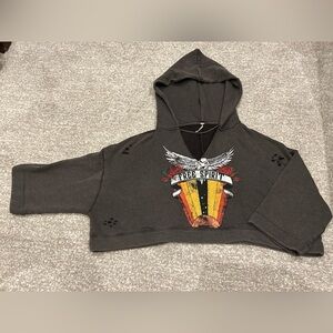 Free People, cropped hoodie. Size XS